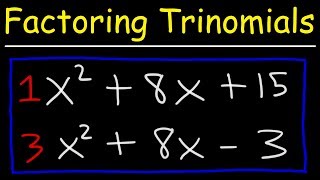 Factoring Trinomials The Easy Fast Way [upl. by Ezarra]