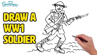 How to draw a WW1 British Soldier [upl. by Anwahs155]