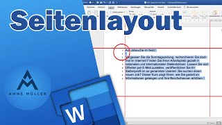 Seitenlayout und Zeilennummern in Word erstellen [upl. by Katheryn]