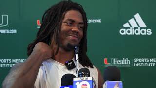 KJ Osborn  Post Practice Presser  121719 [upl. by Anesor152]