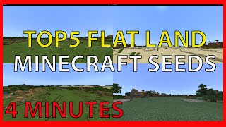 Top 5 Minecraft Flat land Seeds 2021  Minecraft Bedrock 117 [upl. by Dennison]