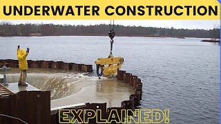 How Underwater Structures are Built Cofferdam Explained [upl. by Eerdna364]