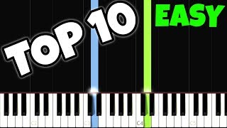 Top 10 Easy Piano Songs for the Complete Beginners [upl. by Elianora]