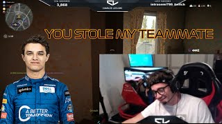 Lando Norris in Charles Leclerc Stream Chat after Sainz Switch to Ferrari [upl. by Niryt]