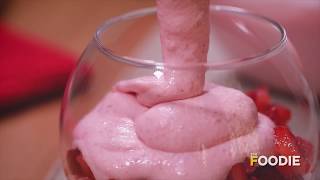 Strawberry Mousse  Easy NO COOKING Valentines Day Recipe  Dessert Recipe  The Foodie [upl. by Nuahsel727]