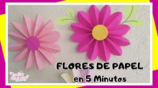 Como hacer FLORES DE PAPEL fáciles En Menos de 5 MINUTOS [upl. by Htessil701]