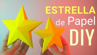 Como hacer una Estrella de Papel rápido y fácil DIY  Momuscraft [upl. by Ynabla]