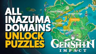 All Inazuma Domains Unlock Puzzles Genshin Impact [upl. by Andrew336]