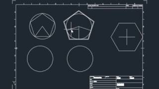 Poligonos autocad 2017 hexagono pentagono [upl. by Bearnard]