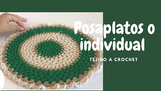 Crochet Tutorial Mantel individuales navideños tejido a crochet punto granny espigo [upl. by Taran366]