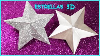 Estrella de Cartulina 3DChristmas Ornaments  Simple y Creativo [upl. by Anom]