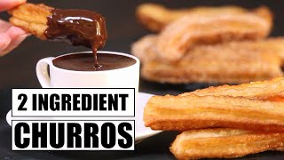 Churros and Hot Chocolate 2 Ingredients  Eggless  How Tasty Channel [upl. by Ardnossac270]