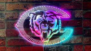 Chicago Bears Dynamic RGB Edge Lit LED Light Sign [upl. by Eilama292]