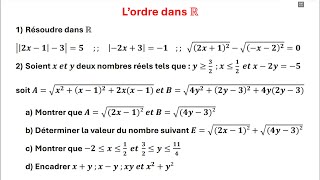 Lordre dans R  contrôle surveillé  Tronc commun [upl. by Sweatt]