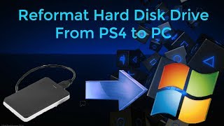 Reformat external hard drive from ps4 to pc [upl. by Ayardna]