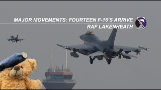 MAJOR MOVEMENTS Fourteen F16s Arrive at RAF Lakenheath  From Aviano Air Base 030322  510th FS [upl. by Baynebridge]