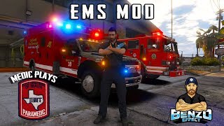 REAL LIFE PARAMEDIC plays GTA 5 EMS MOD [upl. by Anirtak]