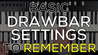 Essential Drawbar Settings Every Hammond Organ Player Should Know [upl. by Ramin]