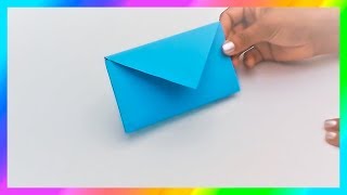 Cómo hacer SOBRES de papel sin pegamento★ Origami★Sobres para cartas  PapelyManualidades [upl. by Ettecul494]