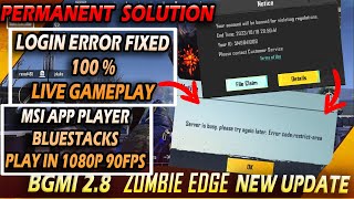 Fix BGMI Server Is Busy Restricted Area Msi App Player Working  Bluestacks [upl. by Annawit]