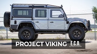 Intimidating 74quot Custom Defender 110 with 37inch Tires in Liquid Silver  Project Viking  D110 [upl. by Mayeda]