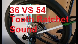 New DtSwiss 36 Tooth Ratchet EXP Sound VS 54 Tooth Ratchet [upl. by Glynn]