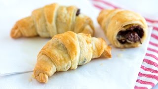 Quick Easy Chocolate Croissants Recipe [upl. by Teague]