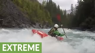 Extreme whitewater kayaking on the Fraser River [upl. by Ytram781]