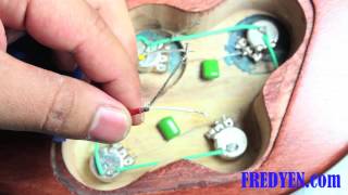 DIY Les Paul Guitar Kit Part 6 Wiring the Pickups [upl. by Neelear]