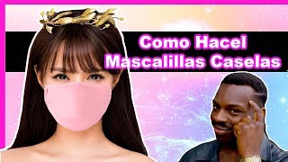 Como hacer MASCARILLAS de TELA Tapabocas barbijos cubrebocas FACIL en 3 min [upl. by Edgar942]