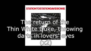 Station to Station  David Bowie  Lyrics [upl. by Cirilo]