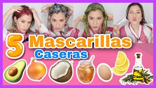 5 MASCARILLAS CASERAS PARA UN PELO HERMOSO HIDRATADO Y SIN PUNTAS ABIERTAS  NatyGloss [upl. by Lynn583]