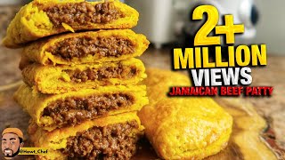 HOW TO MAKE JAMAICAN BEEF PATTIES  Meat Pie  Street Food  Jamaican Beef Patty Recipe  Hawt Chef [upl. by Nosaj]