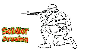 How to draw a Soldier for beginners [upl. by Lennod775]