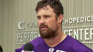 Vikings Ezra Cleveland KJ Osborn talk at OTAs [upl. by Nnep968]