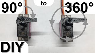 How to Make ANY servo rotate 360°  EASY and FAST [upl. by Airbmat643]