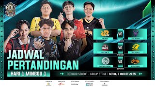 🔴LIVE  MDL ID S11  Regular Season  Minggu 1 Hari 1 [upl. by Yrehcaz]