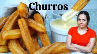 How to make DELICIOUS HOMEMADE CHURROS  Easy churro recipe [upl. by Anoirb]