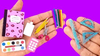 8 DIY Miniature school supplies  How to make miniature school supplies [upl. by Adai]