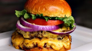 Juicy Double Cheeseburger 🍔 Deluxe RECIPE [upl. by Enneyehc]