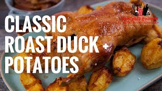 Classic Roast Duck and Potatoes  Everyday Gourmet S8 E27 [upl. by Tadio]