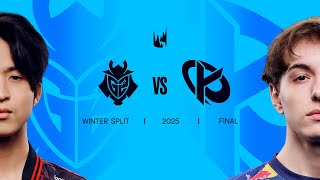 G2 vs KC  2025 LEC Winter Split Playoffs  Split Final [upl. by Algernon]