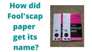 What does Foolscap paper mean [upl. by Parish]