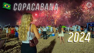 New Years Eve in Copacabana 2024 🇧🇷 Reveillon Rio de Janeiro Brazil 【 4K UHD 】 [upl. by Tynan91]