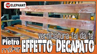 Verniciare Panca Pallet Legno EFFETTO DACAPATO Impregnante [upl. by Chari]