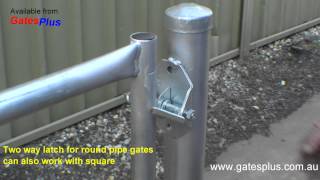 Gate Latch 2 way for round pipe and square [upl. by Onitsirc]