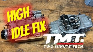 Two Minute Tech High Idle Speed Fix [upl. by Milson]