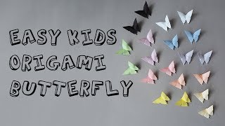 Easy Quick Fast Origami Butterfly Tutorial  Akira Yoshizawa [upl. by Col]