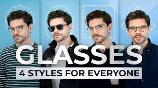 4 Glasses Styles For Every Face Shape  Men’s Fashion [upl. by Qidas]