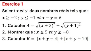 Lordre dans R  la valeur absolue  Tronc commun  Exercice très important [upl. by Kask]